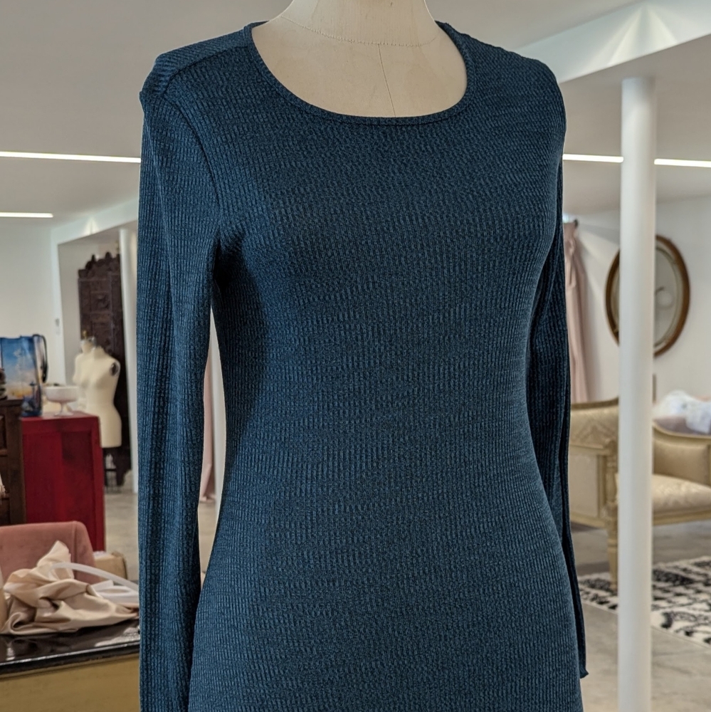 H&M Dark Teal Long Sleeve Dress